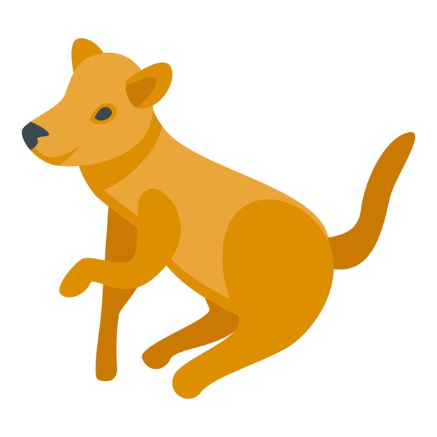 Playful dog icon Isometric of Playful dog vector icon for web design isolated on white background