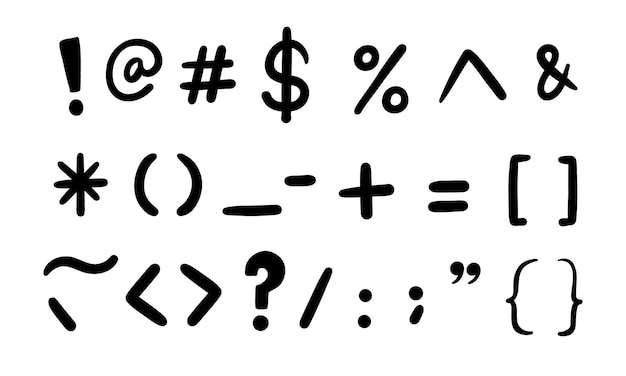 Playful Hand Drawn Punctuation Symbol