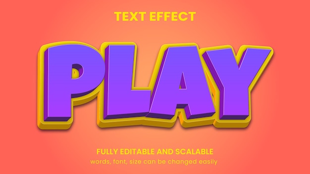 Playful kids graphic style editable text effect