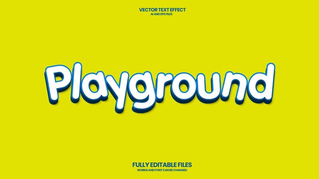 playground kids 3d text