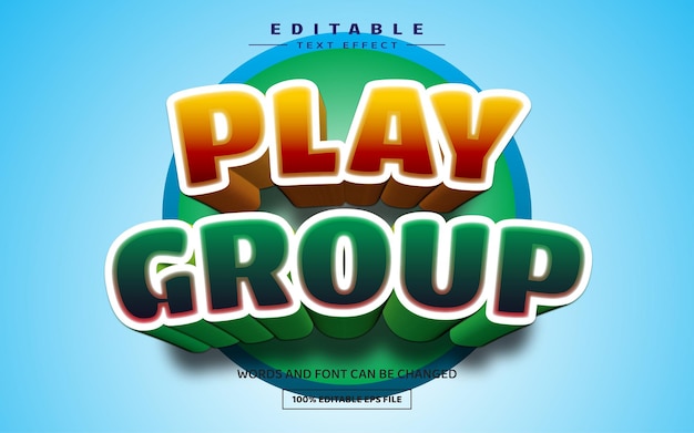 playgroup 3d editabel text effect template