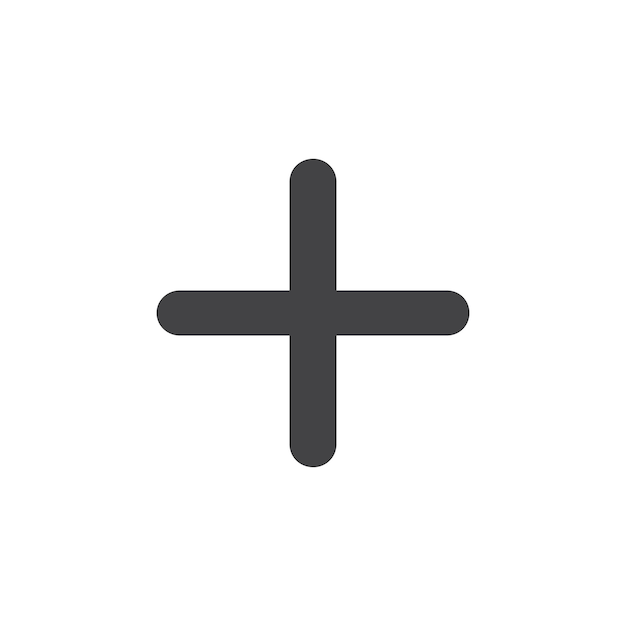Plus icon Symbol mark in filled style
