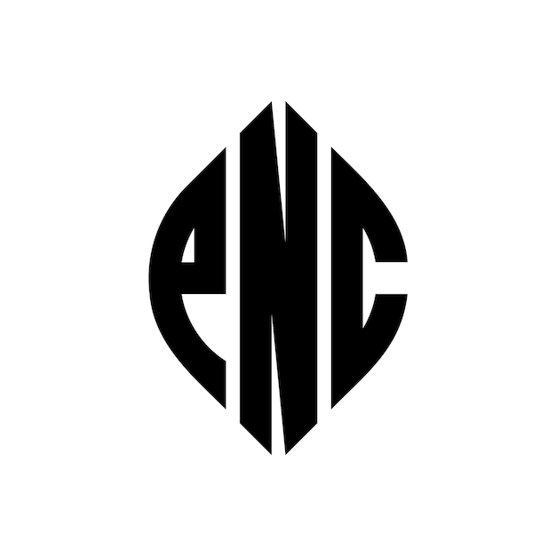 pnc circle letter logo design with circle and ellipse shape pnc ellipse letters with typographic style the three initials form a circle logo pnc circle emblem abstract monogram letter mark vector
