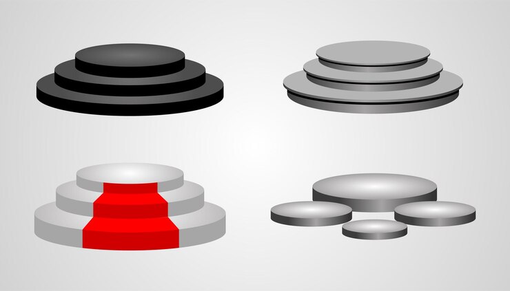 Vektör podium icons, empty stage for award ceremony, vector illustration.