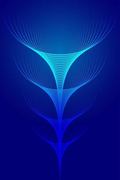 point particle motion arc trajectory big data technology sense abstract background