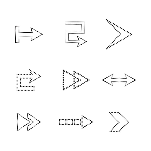 pointer arrow symbol from dots