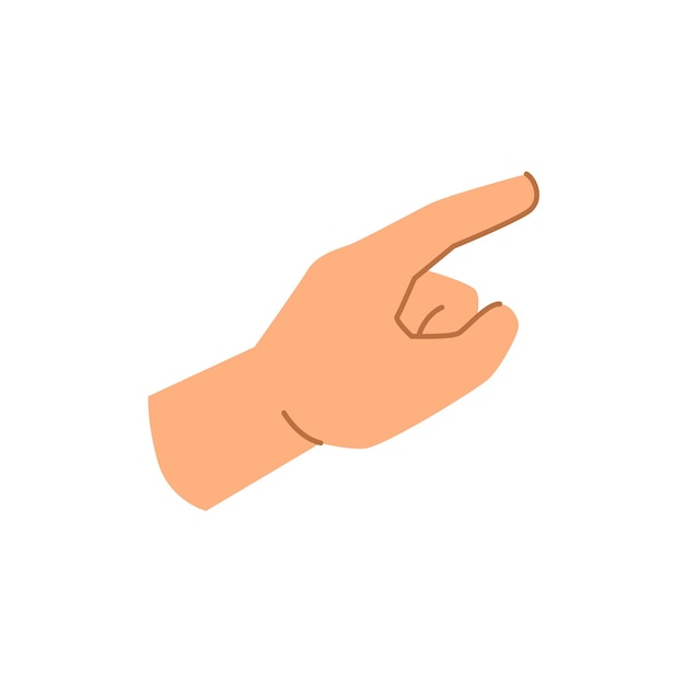 Pointing with forefinger hand gesture