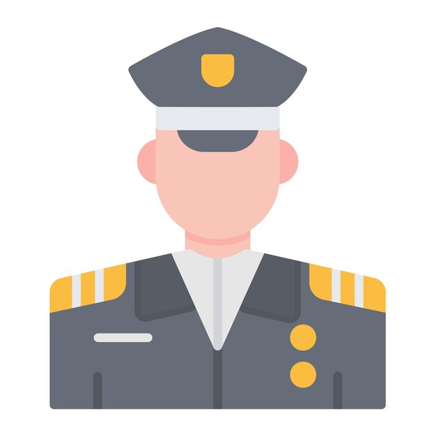 Police Officer Vector Illustration Style
