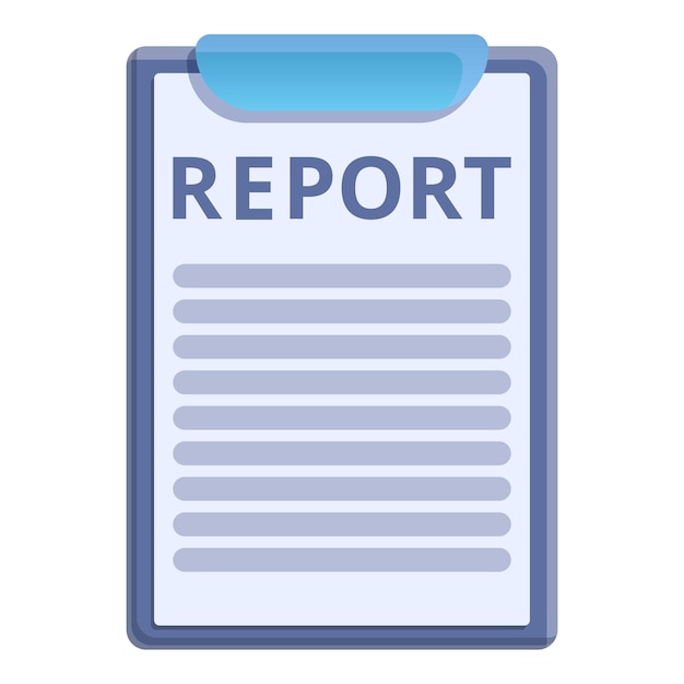 police report icon cartoon of police report vector icon for web design isolated on white background