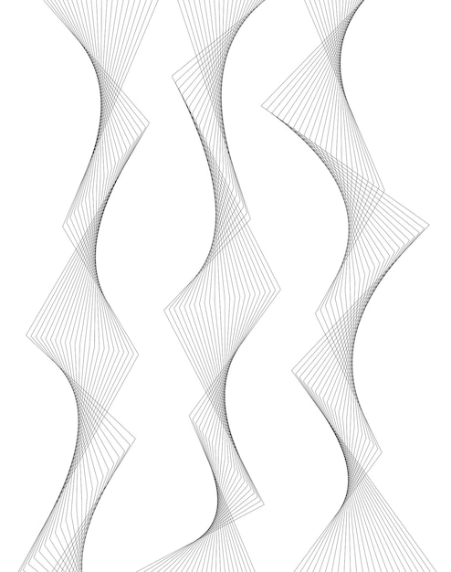 polygon lines form angle ribbon design element effect 3d14