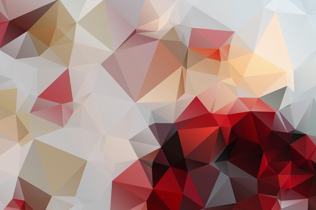 Polygonal cubic art with a 3d effect geometric mosaic background