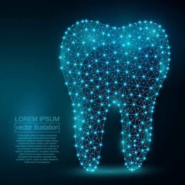 Polygonal tooth abstract 