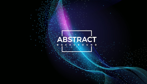 Polygonal wave particle abstract background connecting dots and lines.