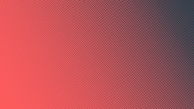 Pop Art Dots Wavy Halftone Gradient Vector Textured Red Blue Abstract Background
