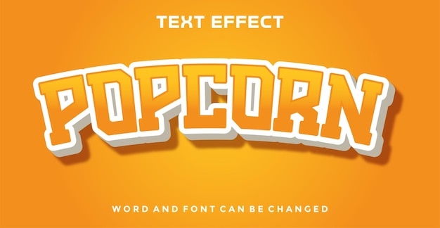 Popcorn editable text effect