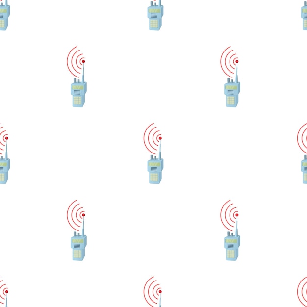 portable handheld radio pattern seamless background texture repeat wallpaper geometric vector