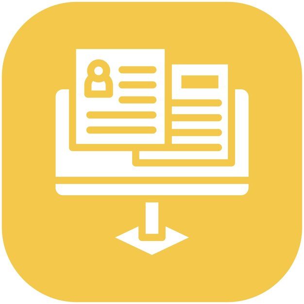 Portfolio vector icon illustration of Online Marketing iconset