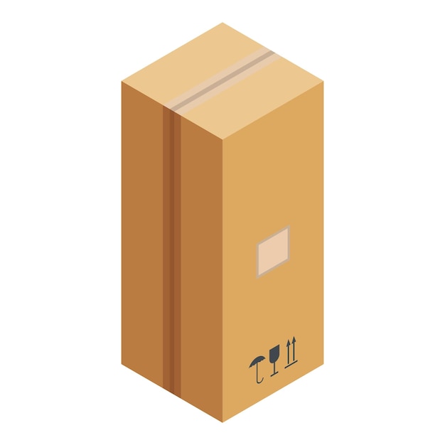 Post box icon Isometric illustration of post box vector icon for web