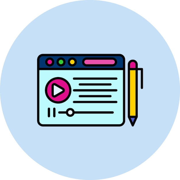 Post Script Flat Illustration