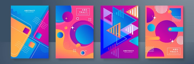 Poster kapak design için soyut, popüler, renk geçişli, akışkan geometrik desenli arka plan dokusu. Minimal renk geçişli banner şablonu. Broşür ve sosyal medya şablonu için modern vektör dalga şekli