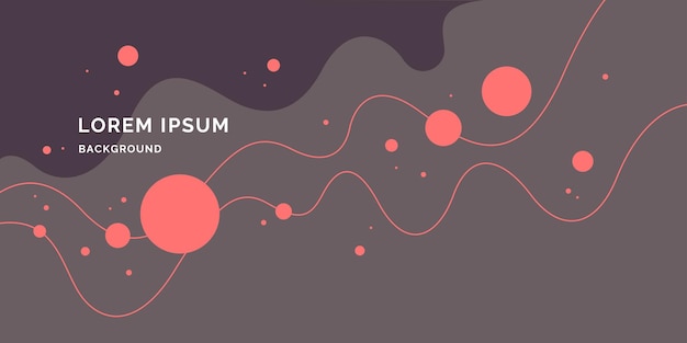 poster with dynamic waves vector illustration in minimal style abstract background