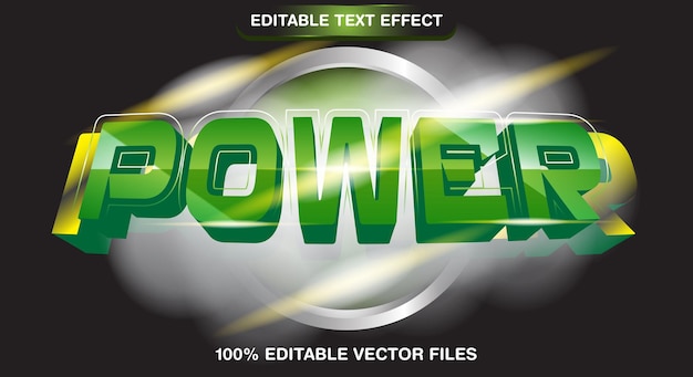 Power 3d editable text effect template