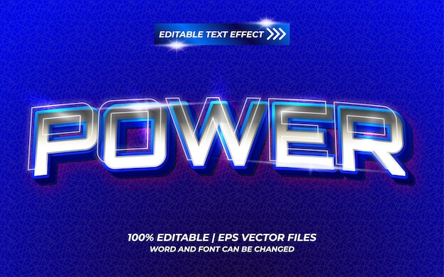 Power 3d editable text effect