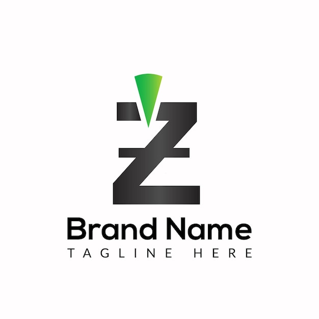 Power button Template On Z Letter Power button Logo Design Concept