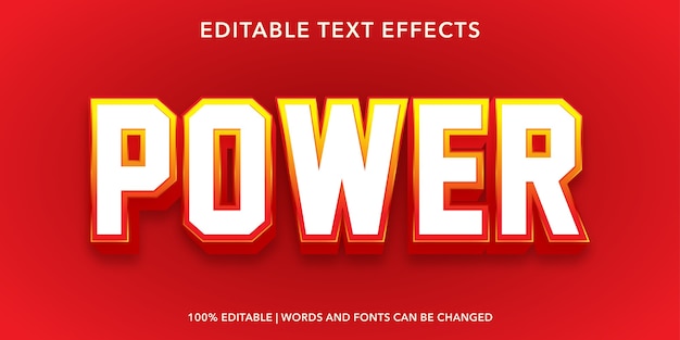 Power Editable Text Effect