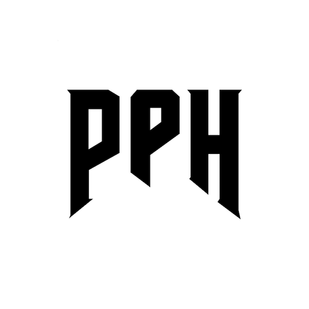 PPH letter logo design for technology company PPH logo design black and white color combination PPH logo PPH vector PPH design PPH icon PPH alphabet PPH typography logo design