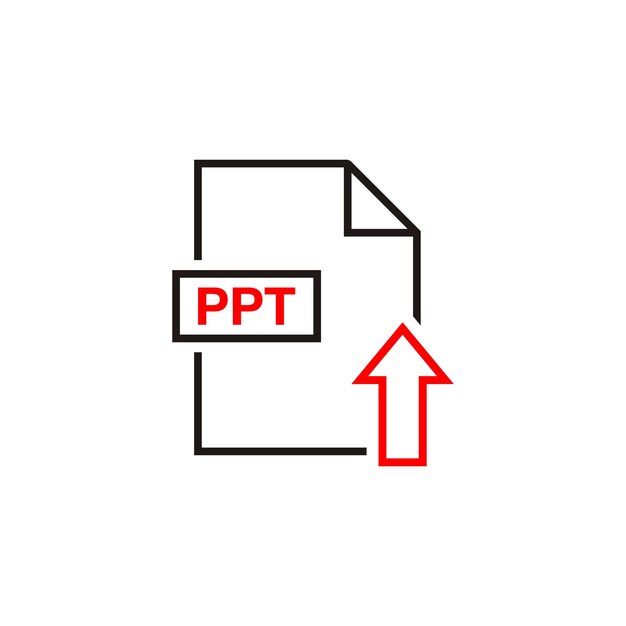PPT Document Download Icon Vector Template