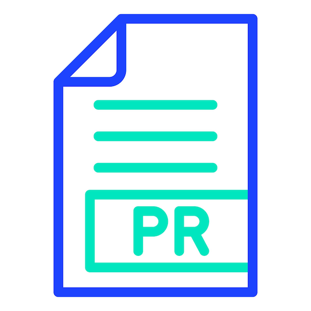 PR Vector Icon Design Illustration