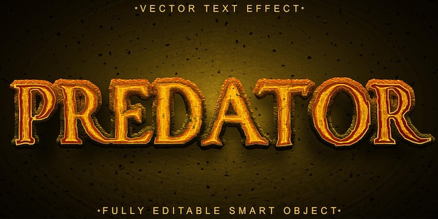 predator vector fully editable smart object text effect