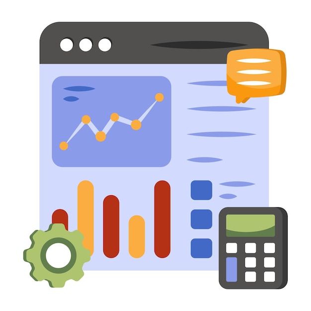 Premium design icon of web statistics