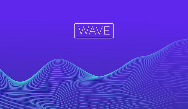 Premium Elegant colorful Sapphire Purple Blue gradient lines dynamic wave wavy forms pattern vector