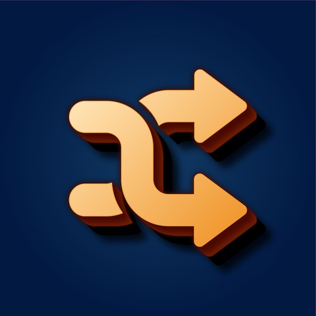 Premium Rich Blue Background Featuring Sophisticated Gold Two Way Arrows Icon