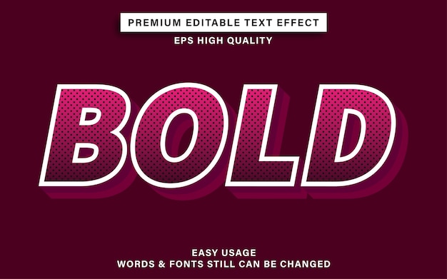 Premium text effect bold