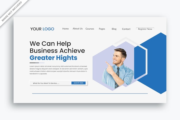 Premium vector business achieve greater Hights landing page home page design