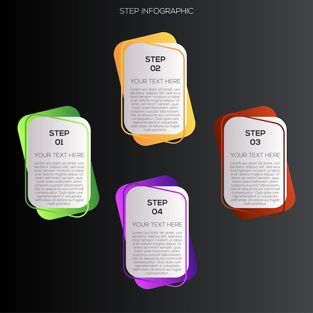 premium vector gradient infographic steps template