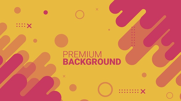 Premium-vektor, platt design av abstrakt bakgrund, gul och rosa