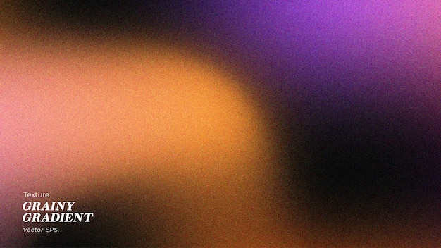 Premium Wavy Purple Orange Black Gradient Grainy texture Background vector