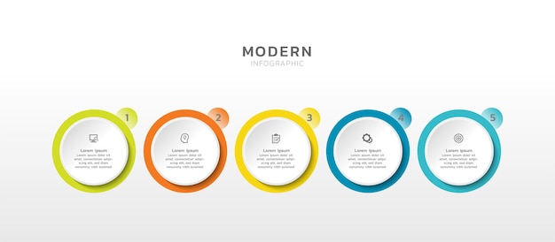 presentation business infographic template colorful design