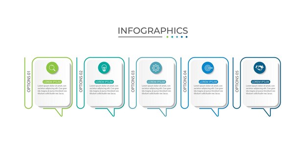 Presentation business infographic template with 4 options