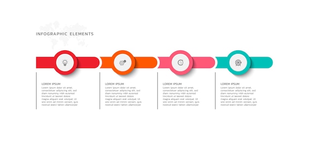 Presentation infographic design template with options