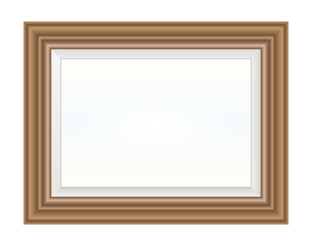 presentation square picture frame design with shadow on transparent background
