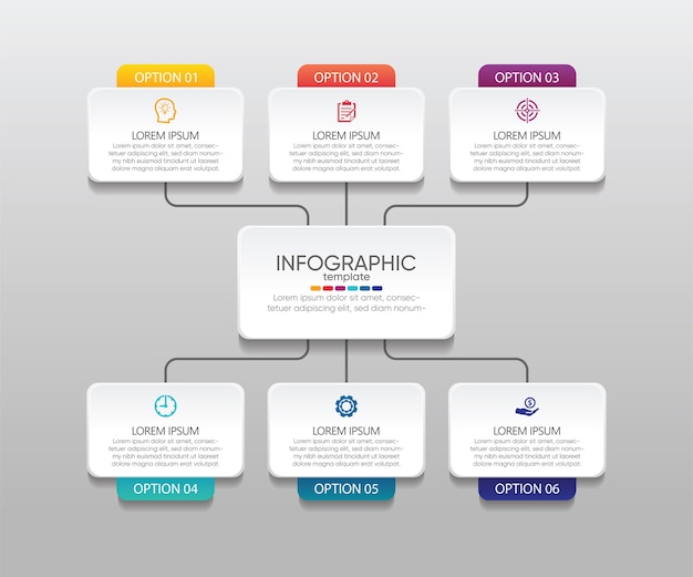 Presentationsmall för infografik för företag