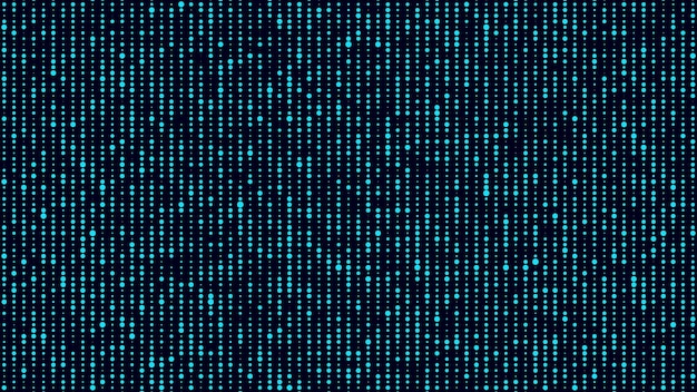 Prikker tekstur med støj effekt Abstrakt halftone baggrund Vector glitch baggrund Digital skærm med matrix eller binær kode