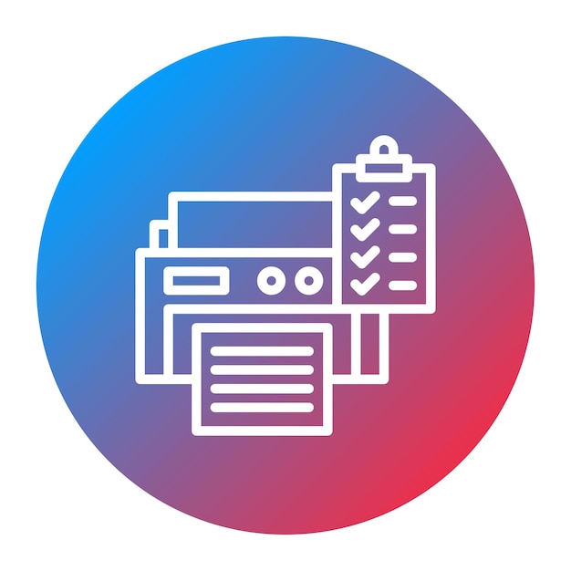 Print Queue icon vector image Can be used for 3d Printing