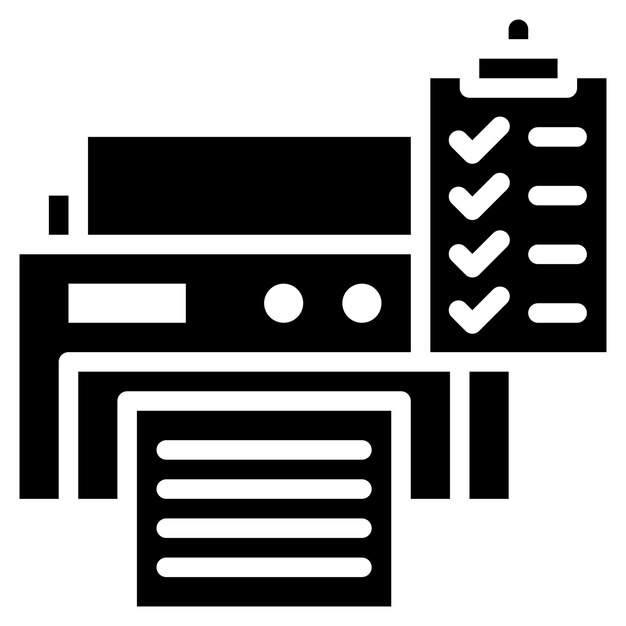 Print Queue icon vector image Can be used for 3d Printing
