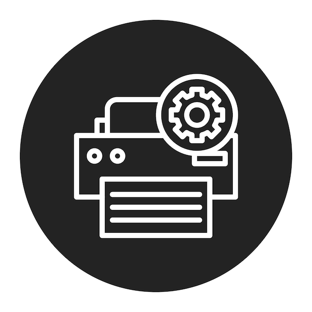 Print Status icon vector image Can be used for 3d Printing